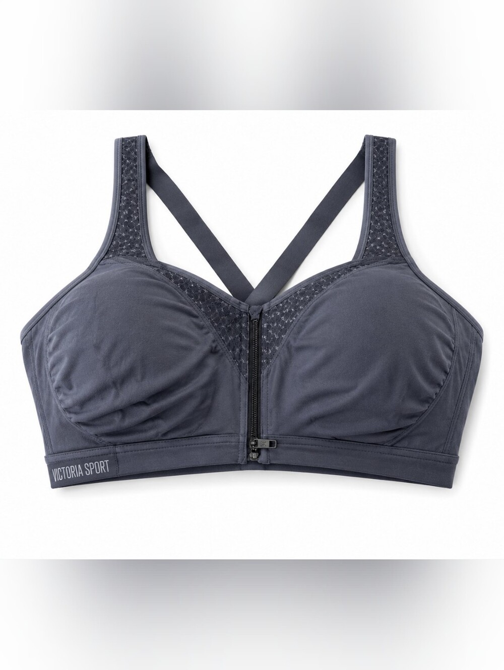 Victoria's Secret Front-Zip Sports Bra - Charcoal